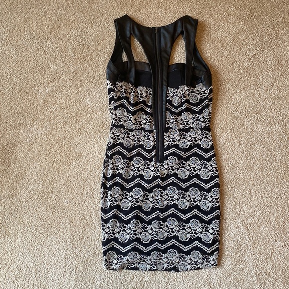 Black Lace Mini Dress - Picture 2 of 3